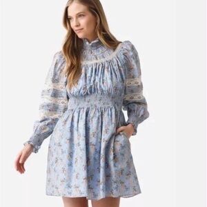 Hunter Bell New York  Ryan Dress Ditsy Blue Floral | SZ S NWT
